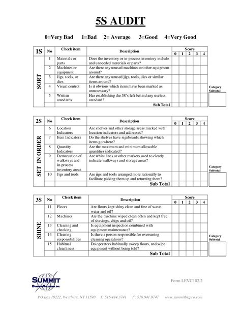 5 s audit