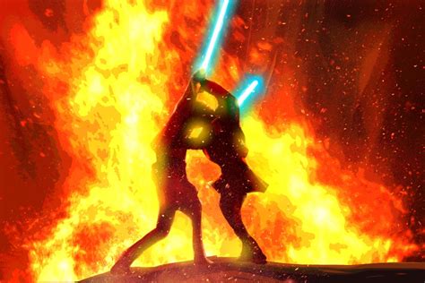 Battle on Mustafar by LivingAliveCreator on DeviantArt