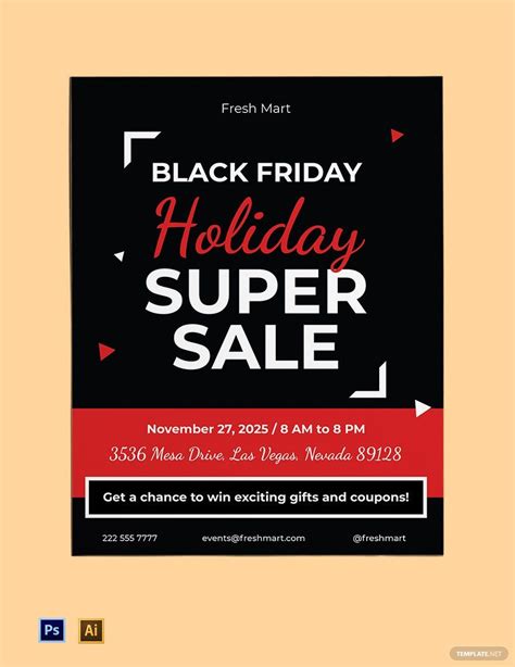 Black Friday Holiday Flyer Template in PSD, Illustrator, Word ...