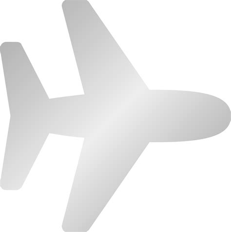 Silver Airplane Icon 11934331 PNG