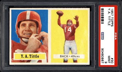 1957 Topps Y.A. Tittle | PSA CardFacts™