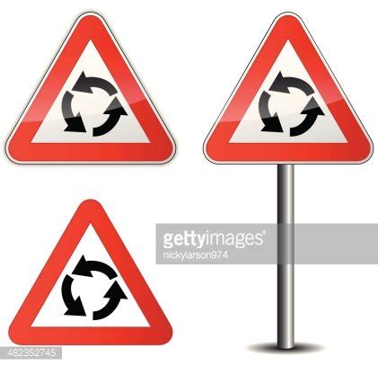 Vector Roundabout Sign Stock Clipart | Royalty-Free | FreeImages