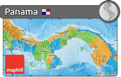 Free Political Map of Panama