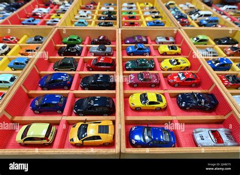 Vintage toy cars seller booth for collectors and enthusiasts Stock Photo - Alamy