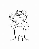 The Lorax Characters Coloring Pages sketch template
