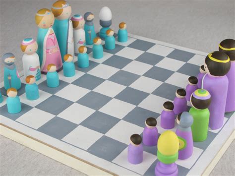 Eco Friendly Custom Kids Chess Board by ThimbledandThreaded