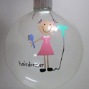 Hairdresser Christmas Ornament, Handpainted Ornament, Personalized Ornament, Gift for ...