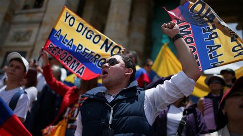 Protests in Colombia against President Petro's tax reform