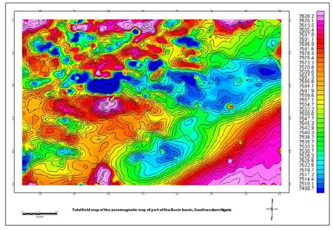 Total Field Intensity Map of the Magnetic Data of the Study Area. | Download Scientific Diagram