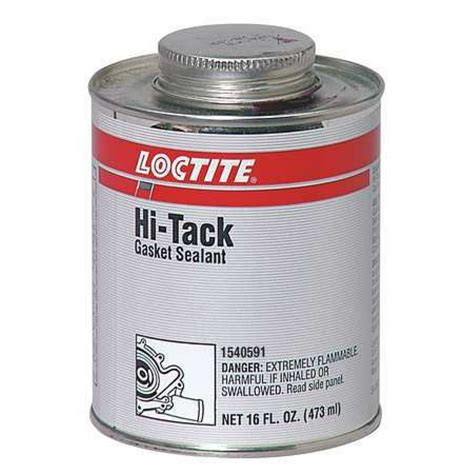 LOCTITE 1540591 Solvent Based Gasket Sealant, 1 pt, Red, Temp Range -65 ...