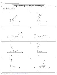 19+ Complementary Supplementary And Vertical Angles Worksheet Pdf ...