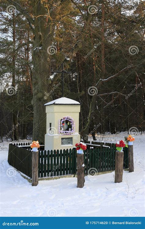 Palmiry, Mazovia, Poland - Traditional Roadside Shrine in the ...