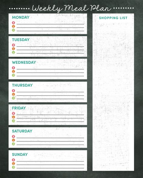 Weekly Meal Planner Printable