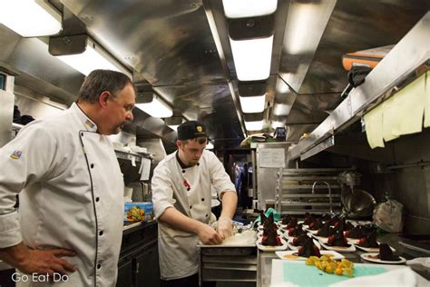 Executive Chef Jean Pierre Guerin observing food preparation aboard the Rocky Mountaineer | Go ...