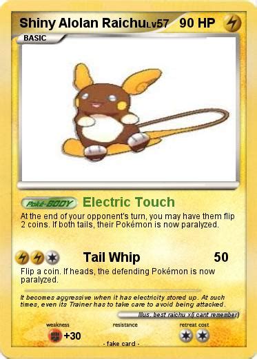 Pokémon Shiny Alolan Raichu - Electric Touch - My Pokemon Card