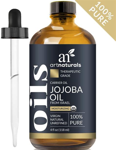 Jojoba Oil (4oz) - 100% Pure Golden Cold Pressed Carrier Oil for Face ...