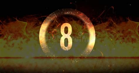 Image of Ring and Glowing Number Eight in Dramatic Countdown Over ...