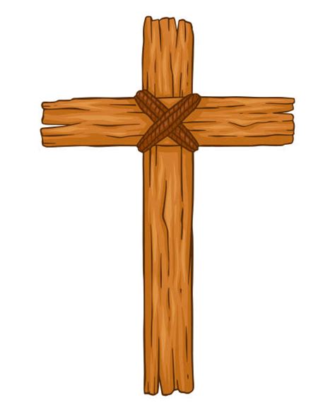 Leaning Wooden Cross Clipart