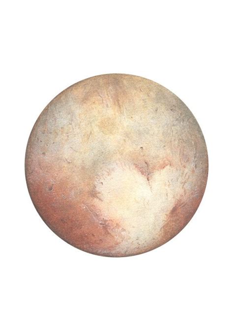 Pluto Watercolour, Planet art, Planet Watercolor, Moon Print, Bohemian ...