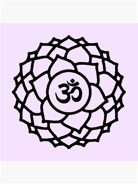 "The Crown Chakra Sahasrara Purple Yoga Reiki Meditation Symbols" Art ...