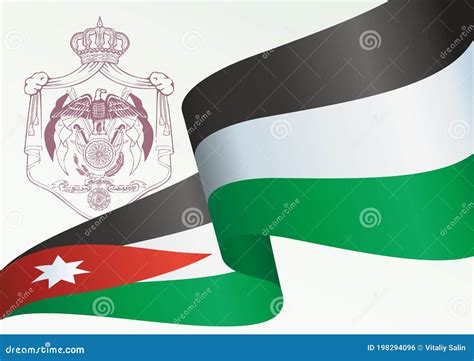 Flag of Jordan, Hashemite Kingdom of Jordan. Vector Illustration Stock ...