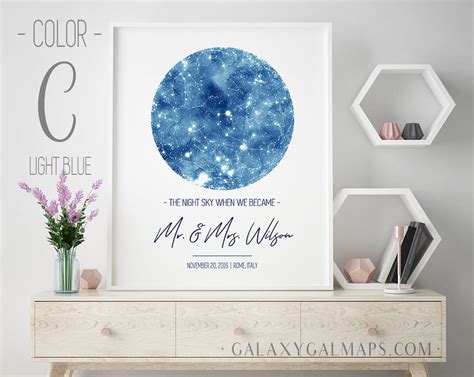 Custom Night Sky Star Map by Date Printable Wedding Gift - Etsy