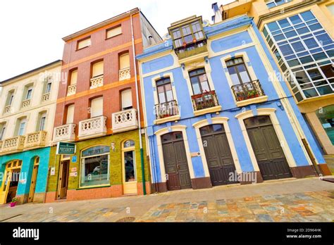 Street Scene, Tipycal Architecture, Ribadeo, Lugo, Galicia, Spain, Europe Stock Photo - Alamy