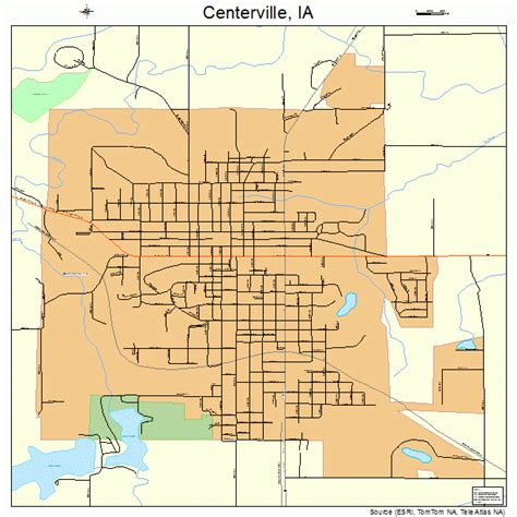 Centerville Iowa Street Map 1912315