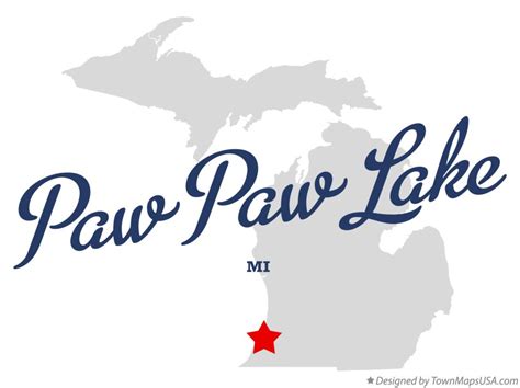 Map of Paw Paw Lake, MI, Michigan