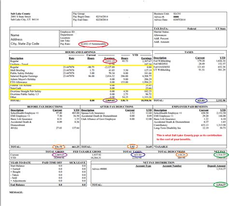 Payroll Pay Stub Template ~ Excel Templates