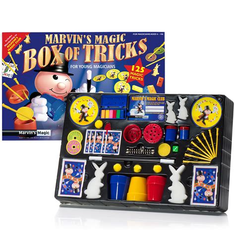 Marvin's Magic Box Of 125 Tricks Set - Childrens Magic Set.Magic Kit Complete with Magic Wand ...