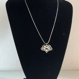 Heart Infinity Necklace, Heart and Infinity, Stainless Steel Pendant, Heart Shaped Jewellery ...