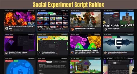 Social experiment script roblox