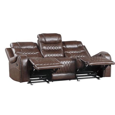 Brown Power Reclining Sofa - Mancavia