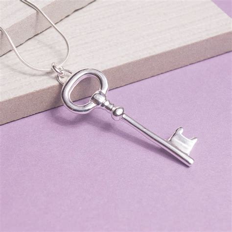 Vintage Silver Key Pendant By SUMMER AND SILVER | notonthehighstreet.com