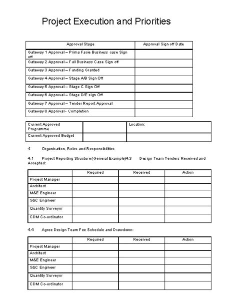 Free Project Execution Plan Template - PDFSimpli