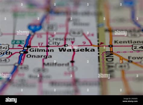 Watseka illinois map hi-res stock photography and images - Alamy