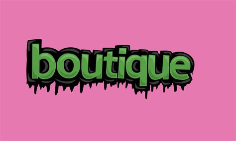 BOUTIQUE writing vector design on pink background 9280768 Vector Art at ...