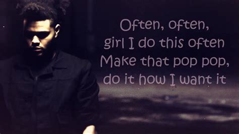 The Weeknd - Often (Kygo Remix) Lyrics on Screen New 2014 - YouTube