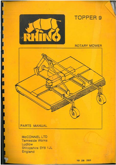 Rhino Rotary Mower Topper 9 Parts Manual