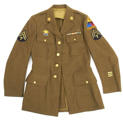 Original U.S. WWII 3rd Armored Division Technical Sergeant Uniform Set ...