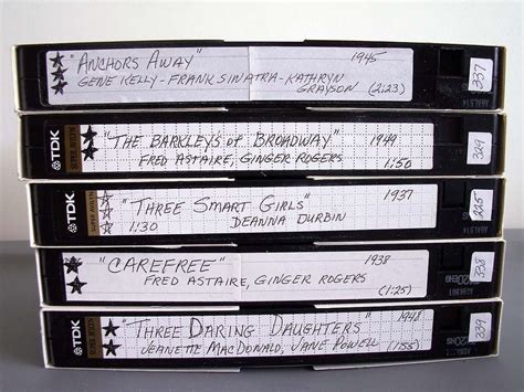 LOT OF 5 USED BLANK HS-120 VHS TAPES VIDEO CASSETTE VCR TDK Musicals Dance Movie | Dance movies ...