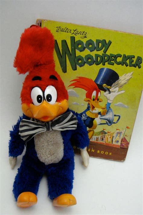 Vintage Woody Woodpecker Soft Toy with Original 1952 Little