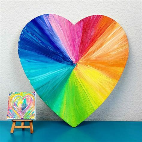 Heart Art Projects - Abstract Painted Hearts