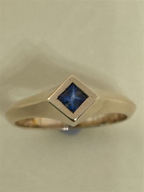 Square Sapphire Ring - Andrea Spicer