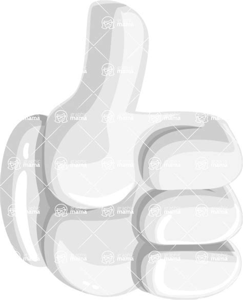 Vector Cartoon Hands - Gesture Thumbs Up Left | GraphicMama | GraphicMama