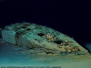 The wreck of the RMS Carpathia the ship that saved Titanic's passengers ...