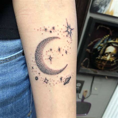 Shining Bright: Cool Moon and Stars Tattoo Ideas