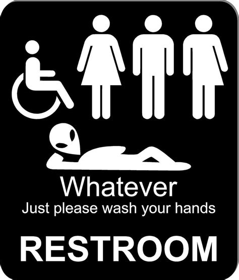 funny bathroom sign 8 1/2 X 10 RESTROOM SIGN Aluminum NEW An alien men – Work House signs