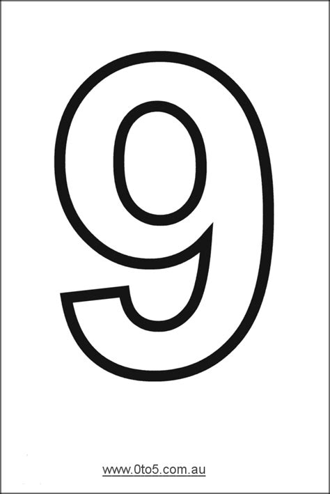 Number – 9 | Free printable numbers, Printable numbers, Large printable numbers